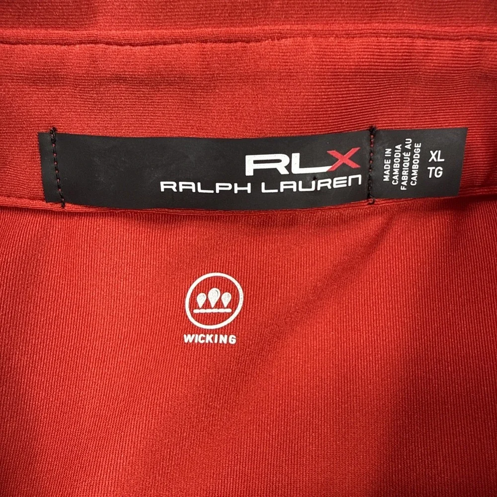Ralph Lauren RLX Polo Red Size XL Moisture‎ Wicking Polyester